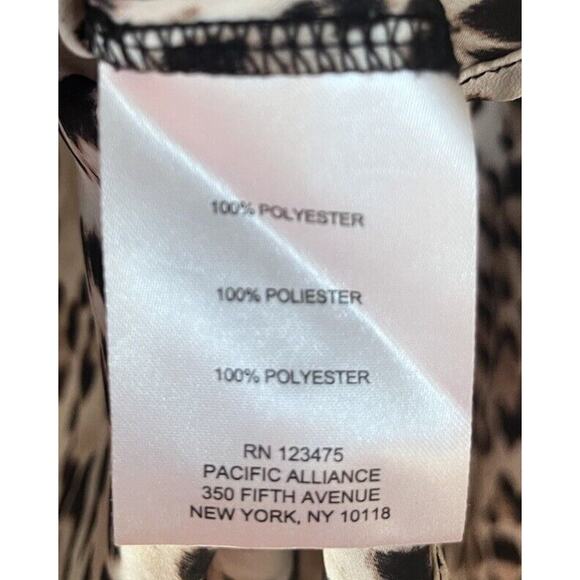 Jones New York Leopard Print Lightweight Long Sleeve Blouse Size XL - Picture 3 of 3